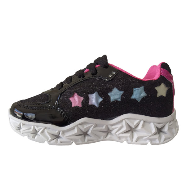 TENIS GLITTER CON LUZ LED PARA NIÑA MSHOES