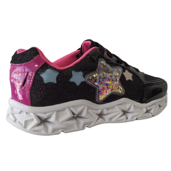 TENIS GLITTER CON LUZ LED PARA NIÑA MSHOES