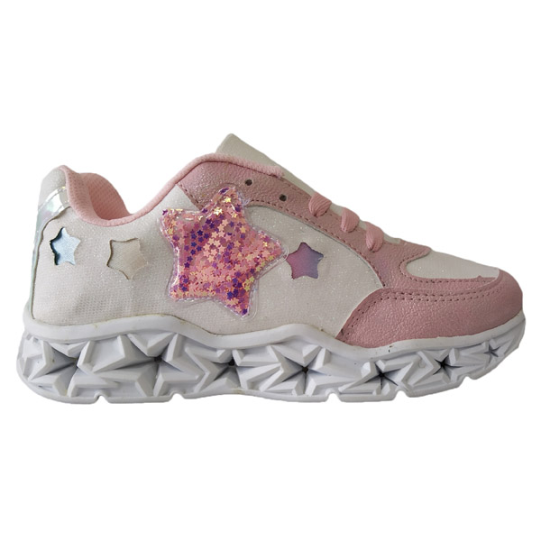 TENIS GLITTER CON LUZ LED PARA NIÑA MSHOES