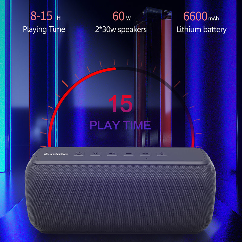 XDOBO X8 Bocina Bluetooth 5.0 de 60 Watts IPX5 TWS Negro