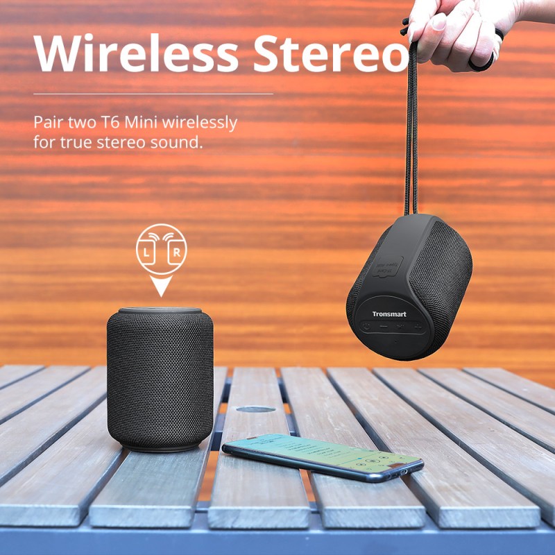 Bocina Tronsmart T6 Mini Bluetooth 5.0 Tws 15w Ipx6 Negro