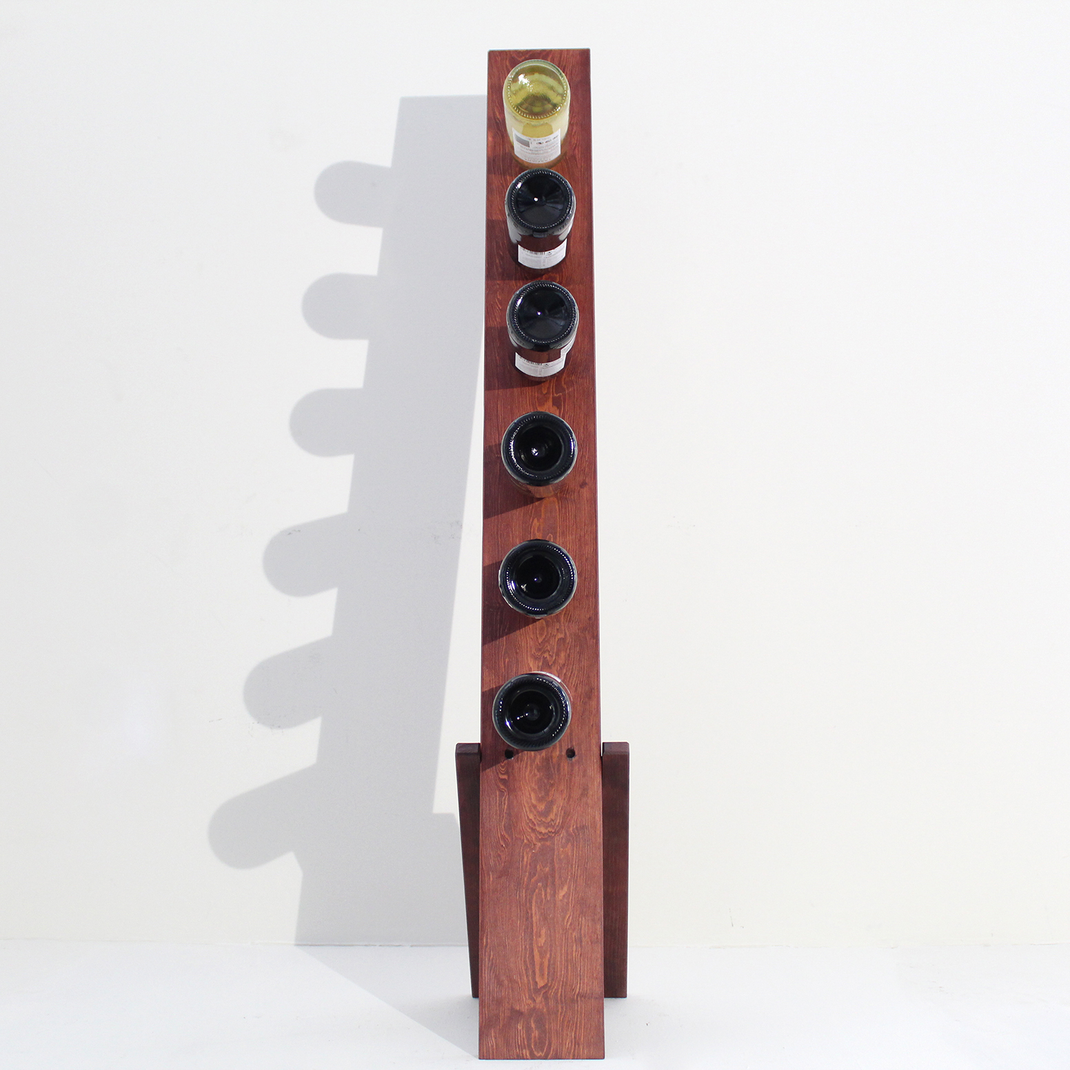 Rack (cava) para 6 botellas de vino, hecha a mano 100% con madera de pino