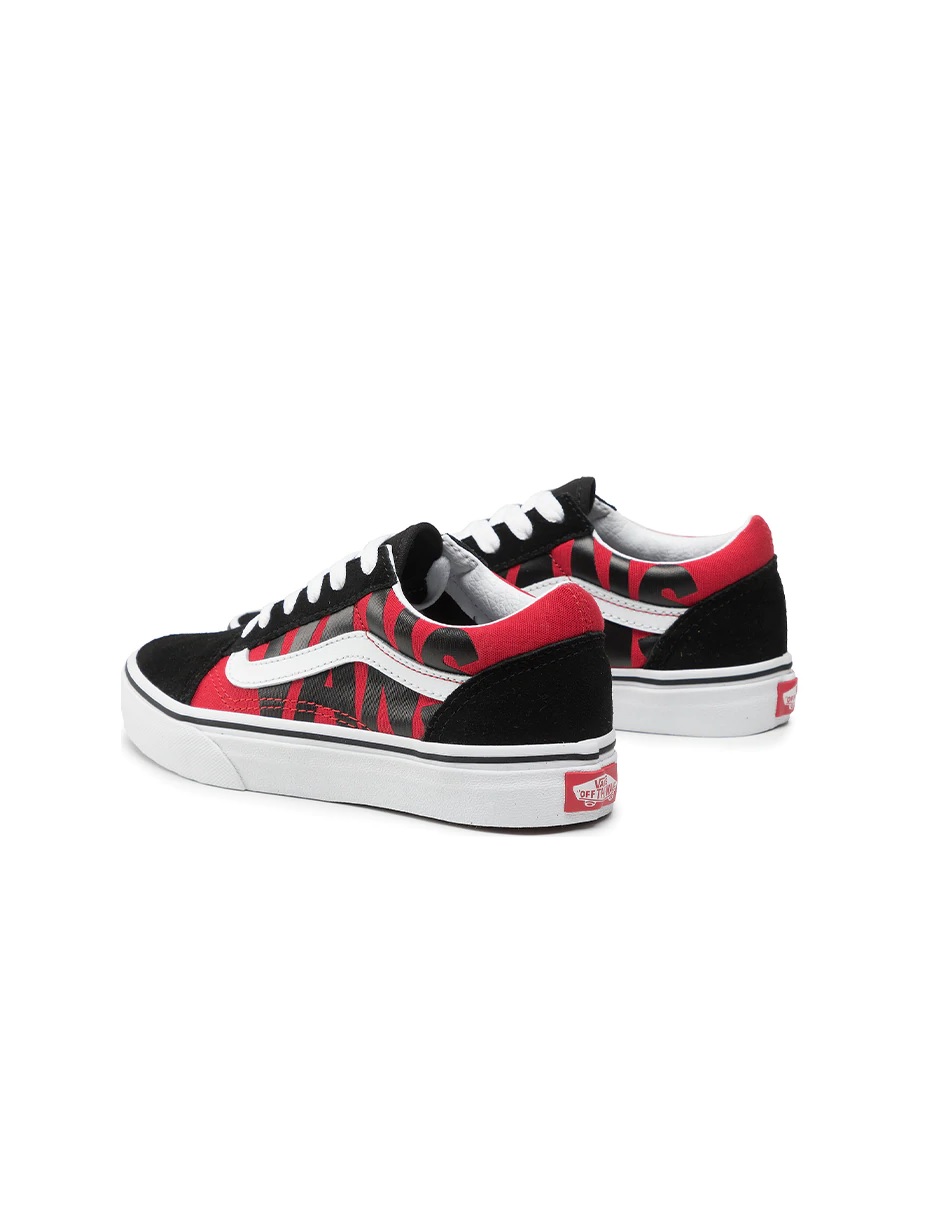 Tenis Vans Old Skool Vans Black/Red Unisex Original VN0A4VHV7WL