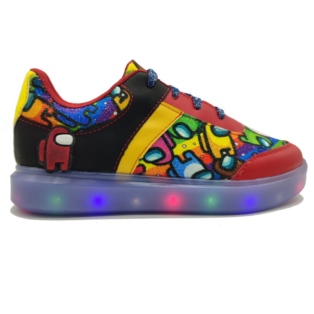 Tenis  Luces Led Niño Among Us Botin Space Rush Juego