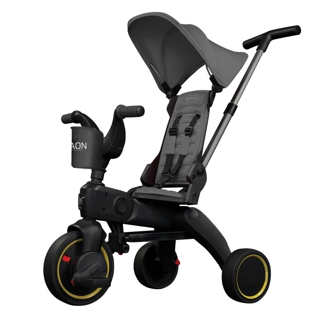 Triciclo Tipo Carreola Plegable Portatil Reclinable 4 En 1