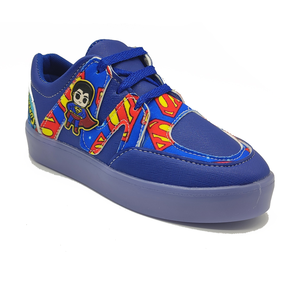 Tenis Zapato Niño Super Man Luces Led Urbanos