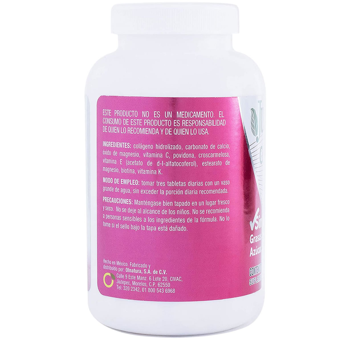 Tabletas de Colágeno 180 Piezas JustCollagen 611882 CST