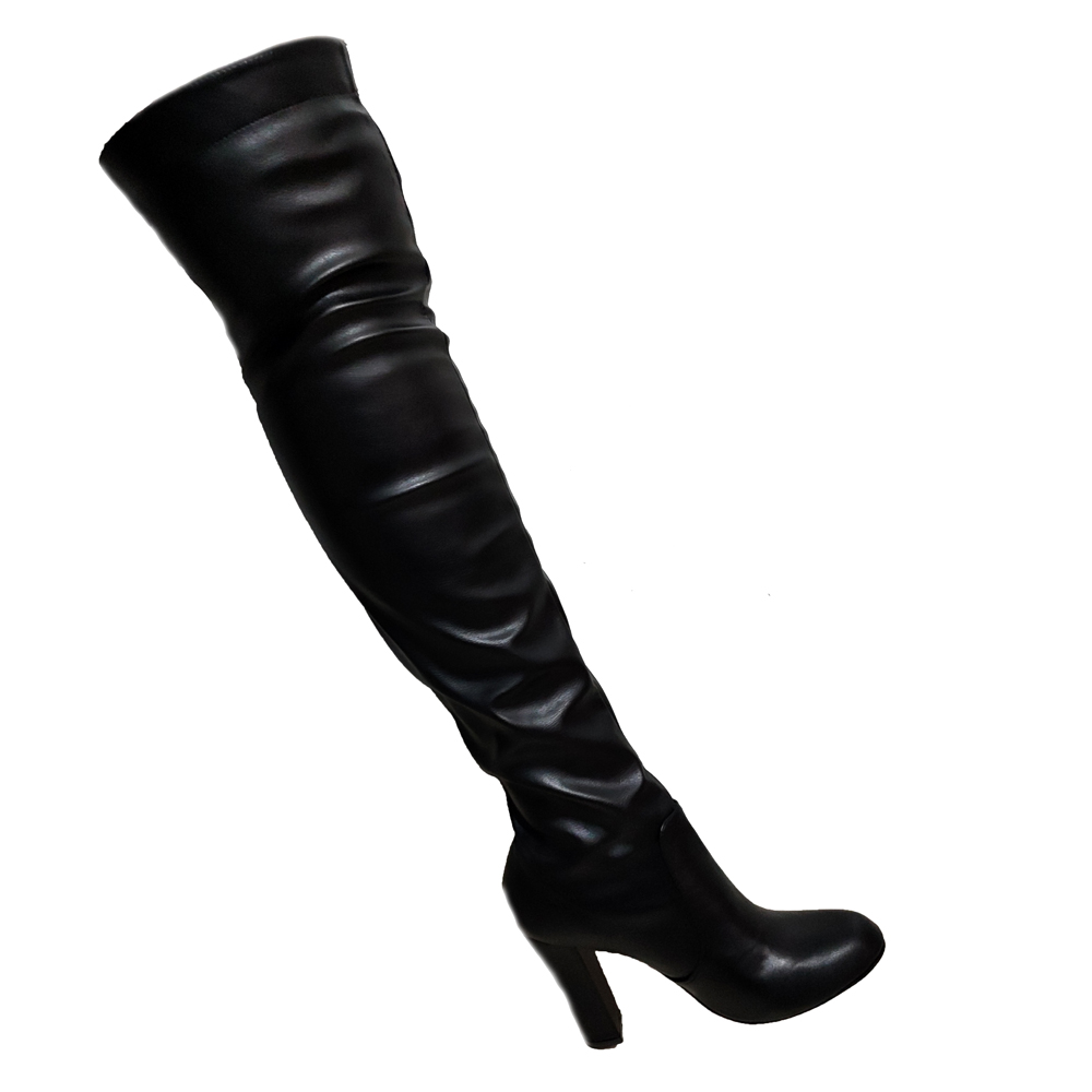 Bota Larga Tacón Alto Mujer 79603 Negra Temporada Fiestas
