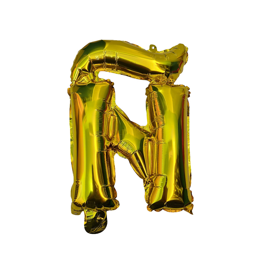 Globos de letra ñ  de papel de aluminio de 14 pulgadas oro plata rose gold azul rey fuchsia 