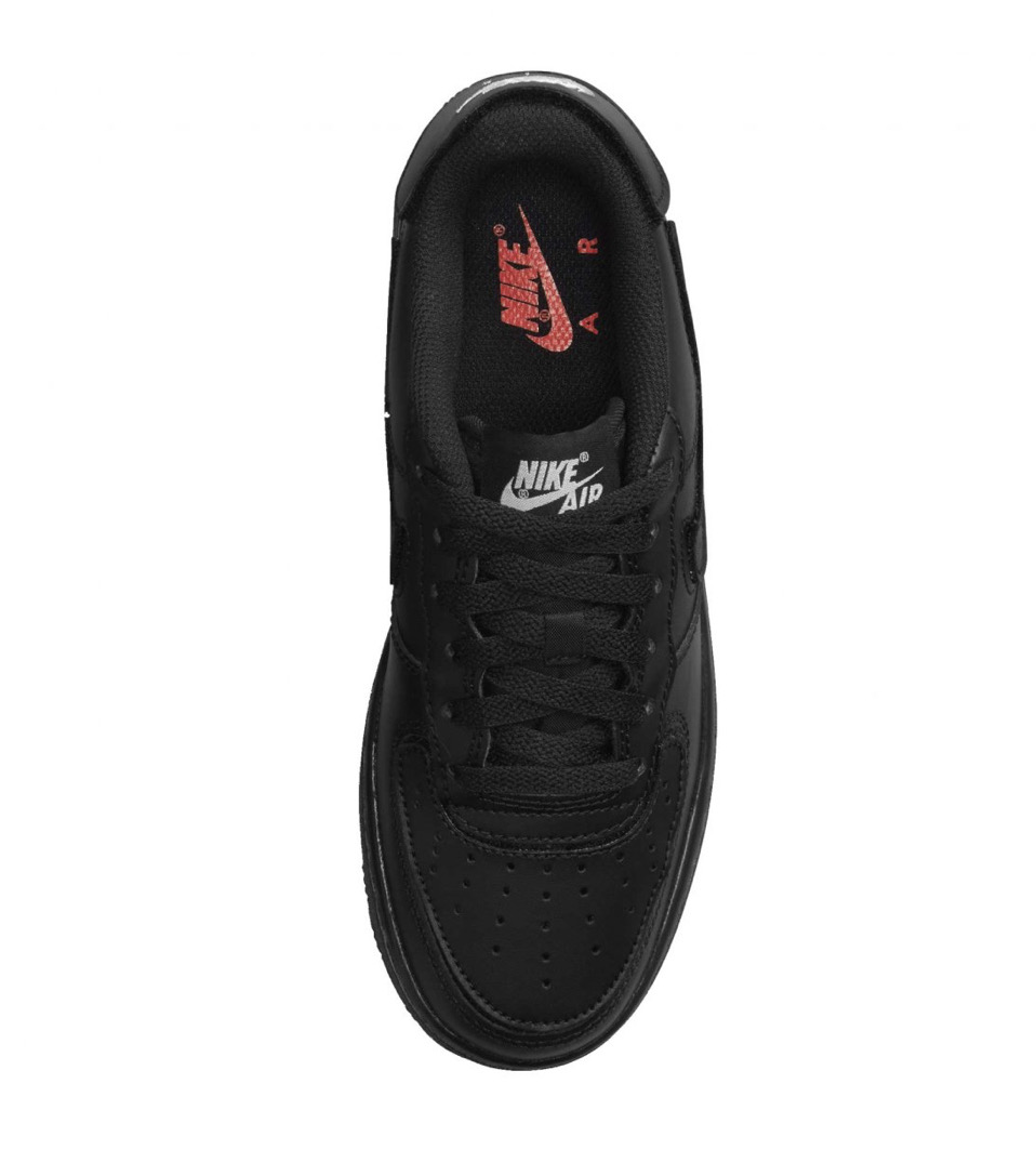 TENIS AIR FORCE 1/1 TRIPLE BLACK CON PALOMAS INTERCAMBIABLES (DB1856-001)