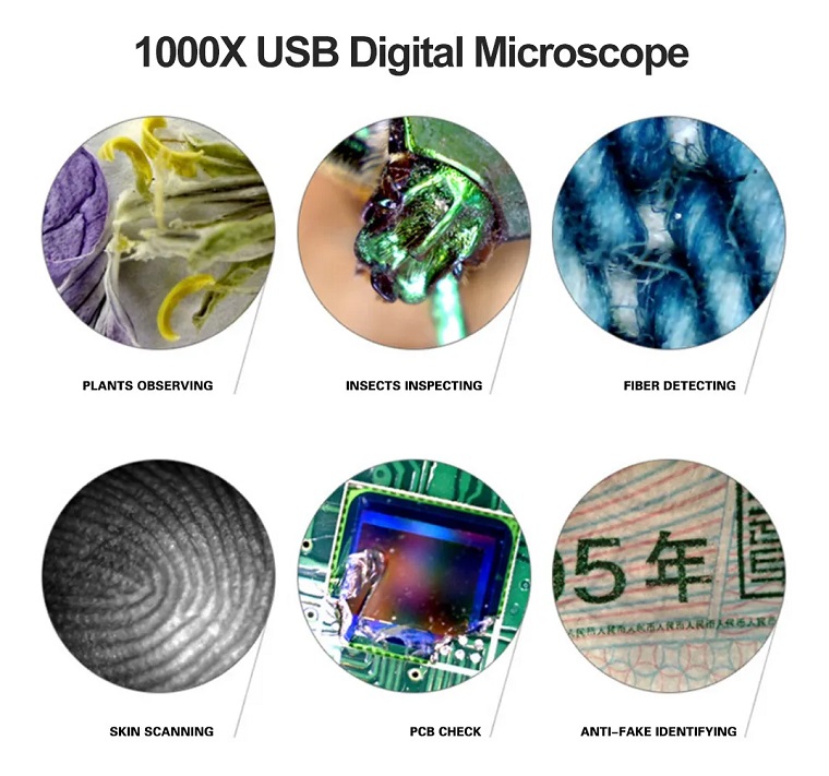 Mini Microscopio Digital Usb Led 1000x Zoom