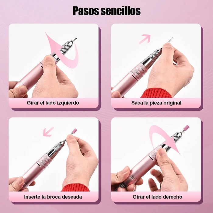 Pulidor Esmeril Taladro De Uñas Acrílicas 120 pz 5000rpm