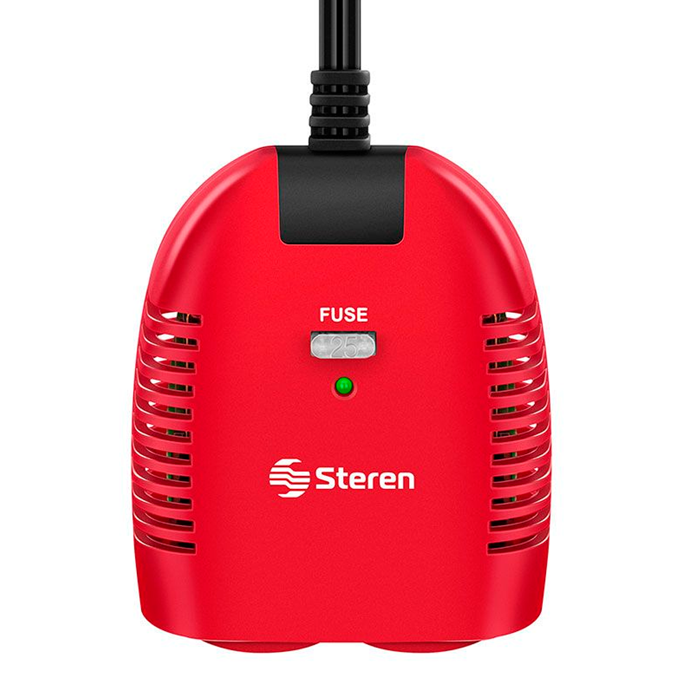 Inversor De Corriente Automotriz 150W 12V A 110V 2 Contactos Y 2 Puertos USB