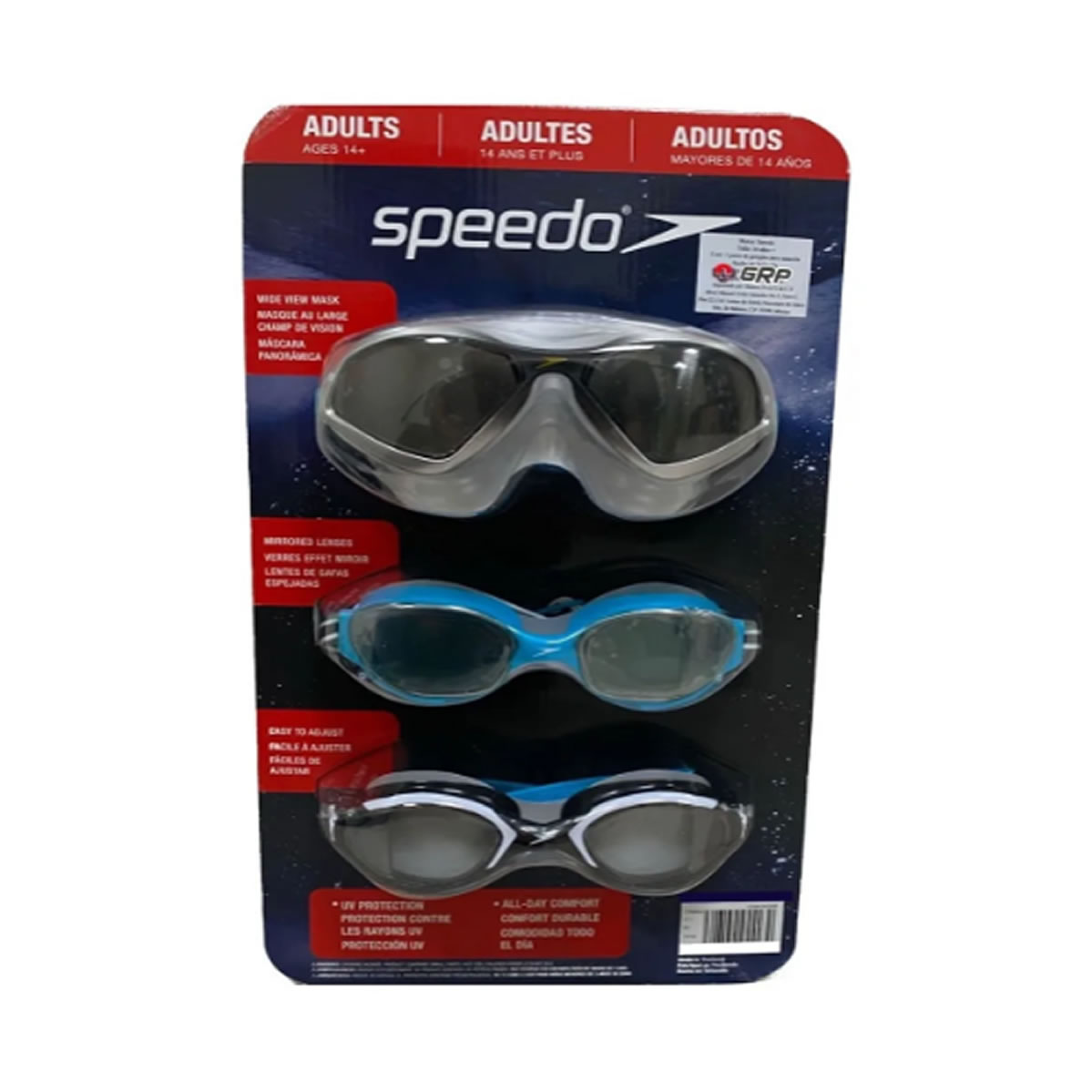 Gafas para Nadar Adulto 3 piezas con Protección UV Speedo