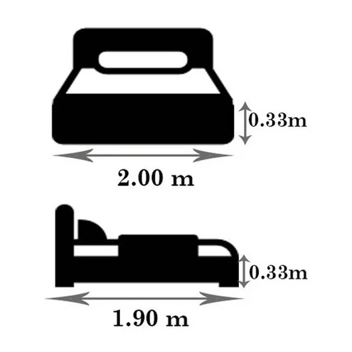 Rodapie De Cama King | Faldón Para Colchón | Negro