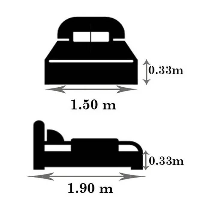 Rodapie De Cama Queen | Faldón Para Colchón | Negro