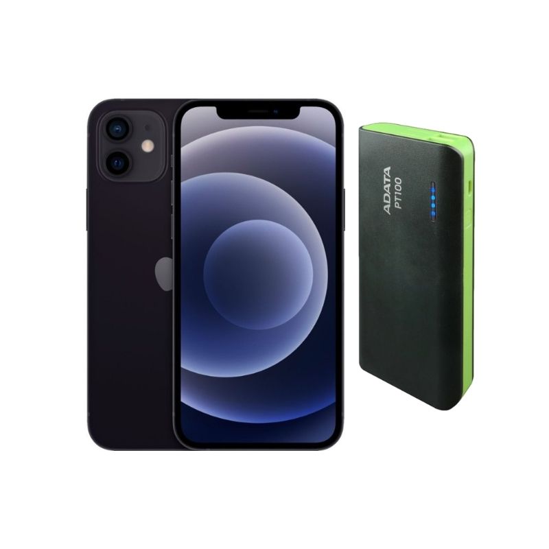 iPhone 12 Negro Reacondicionado Grado A 256GB + Powerbank 10,000 mAh