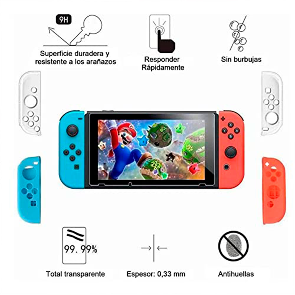 Estuche Mario para nintendo switch 16 en 1 El kit más completo de accesorios para tu nintendo OLED.