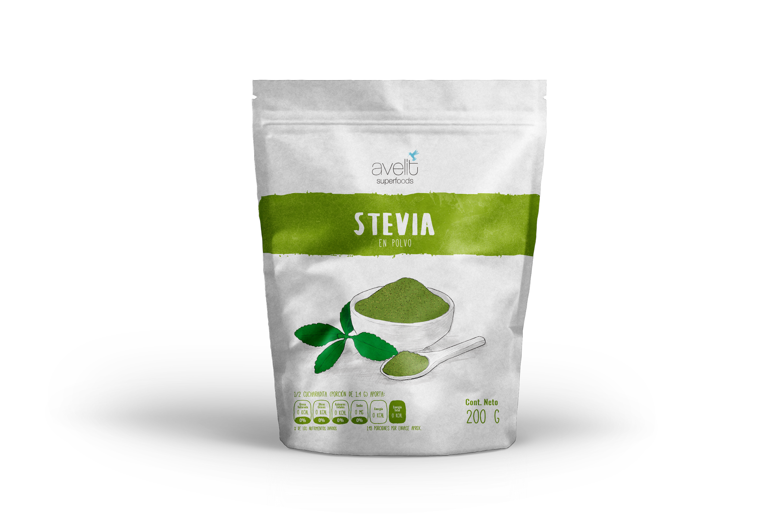 Stevia en polvo natural 200g