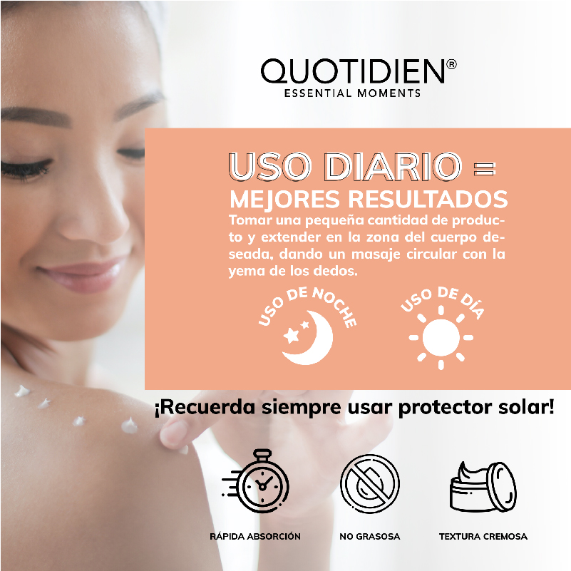 Crema Corporal con Manteca de Karite Crema para Cuerpo Hidratante Corporal Quotidien 450g