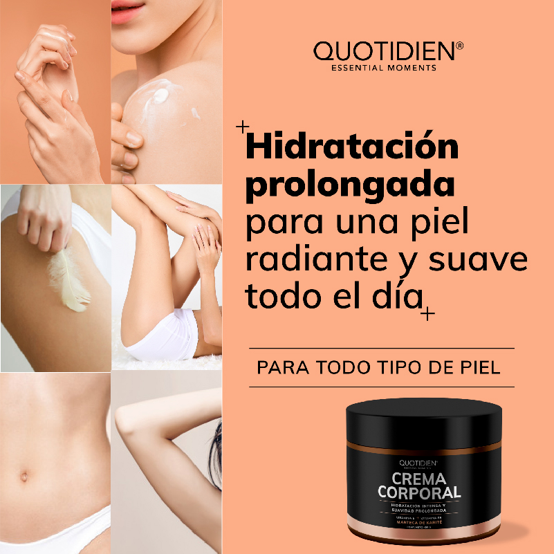 Crema Corporal con Manteca de Karite Crema para Cuerpo Hidratante Corporal Quotidien 450g