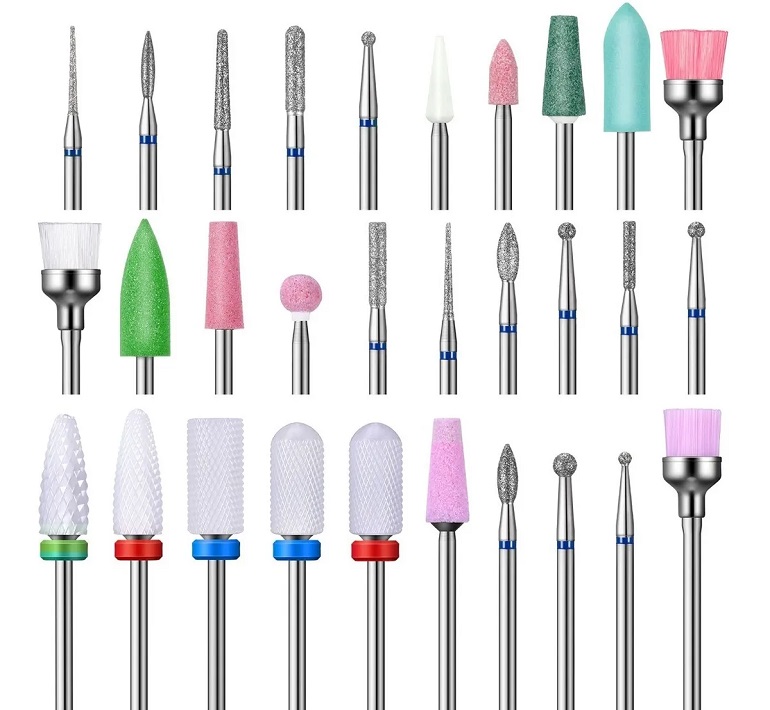 30 Piezas Juego De Brocas De Uñas De Cerámica Profesional