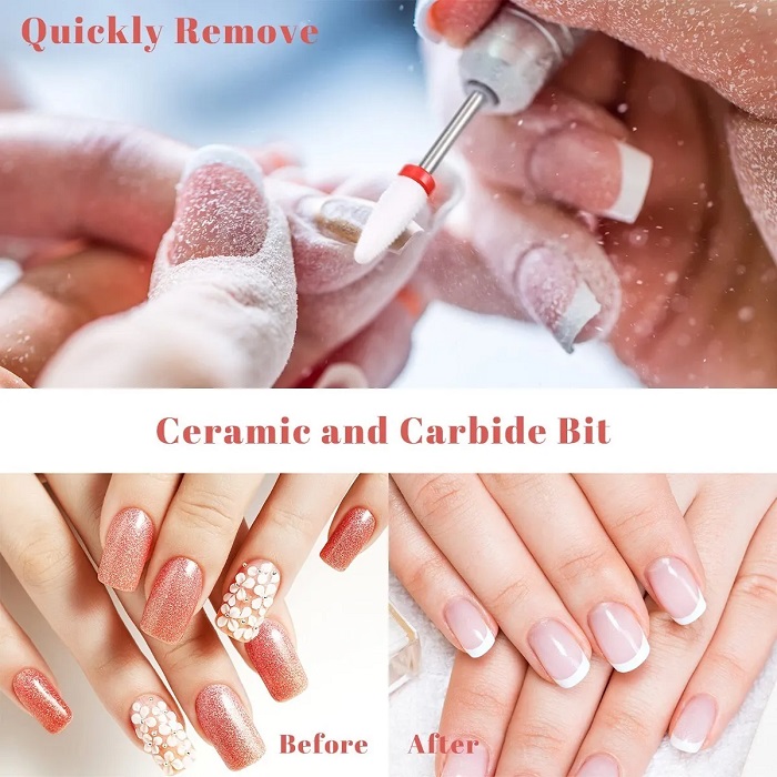 30 Piezas Juego De Brocas De Uñas De Cerámica Profesional