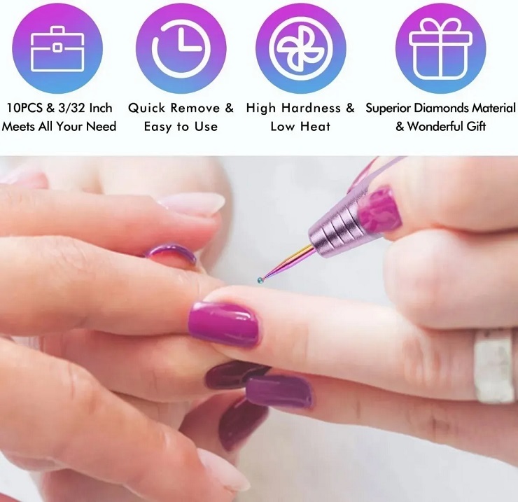 10 Piezas Brocas Para Uñas Limpiador De Cutículas Taladro 