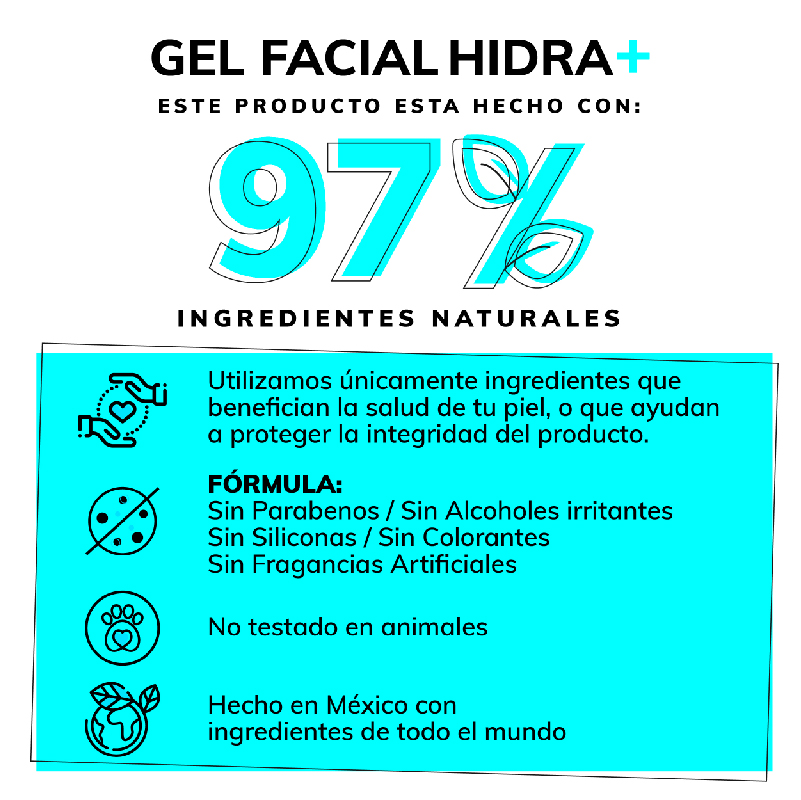 Gel Hidratante con Acido Hialuronico y Niacinanamida Skin Care Crema Facial Quotidien 50ml