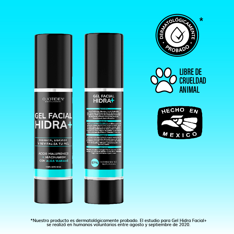 Gel Hidratante con Acido Hialuronico y Niacinanamida Skin Care Crema Facial Quotidien 50ml