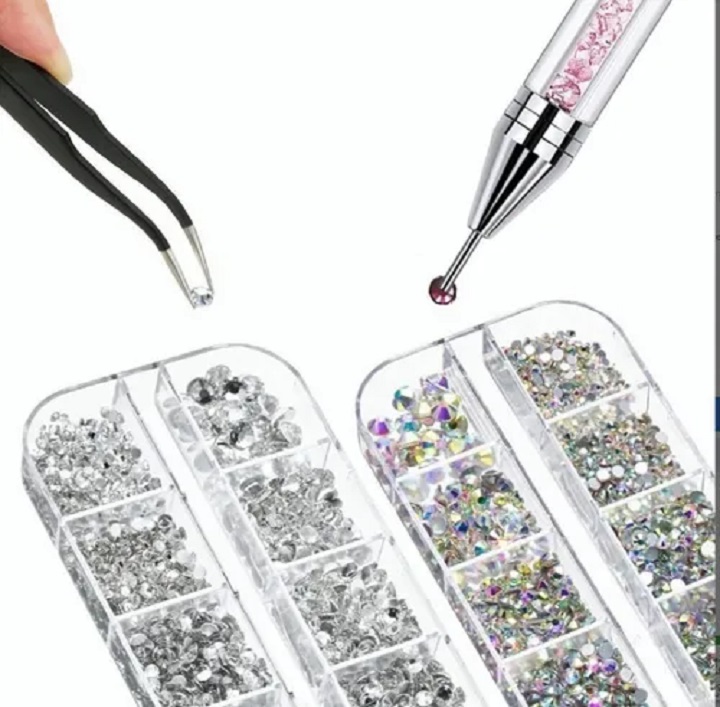 Cristales De Uñas para Decorar Pinza Y Selector