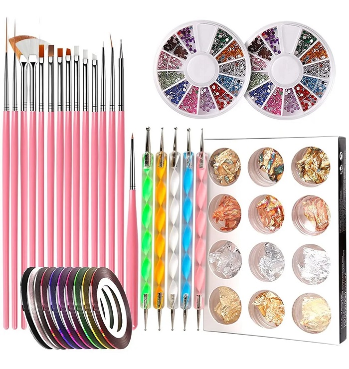 Kit De Arte De Uñas, Pinceles Decorar Manicura Decoración