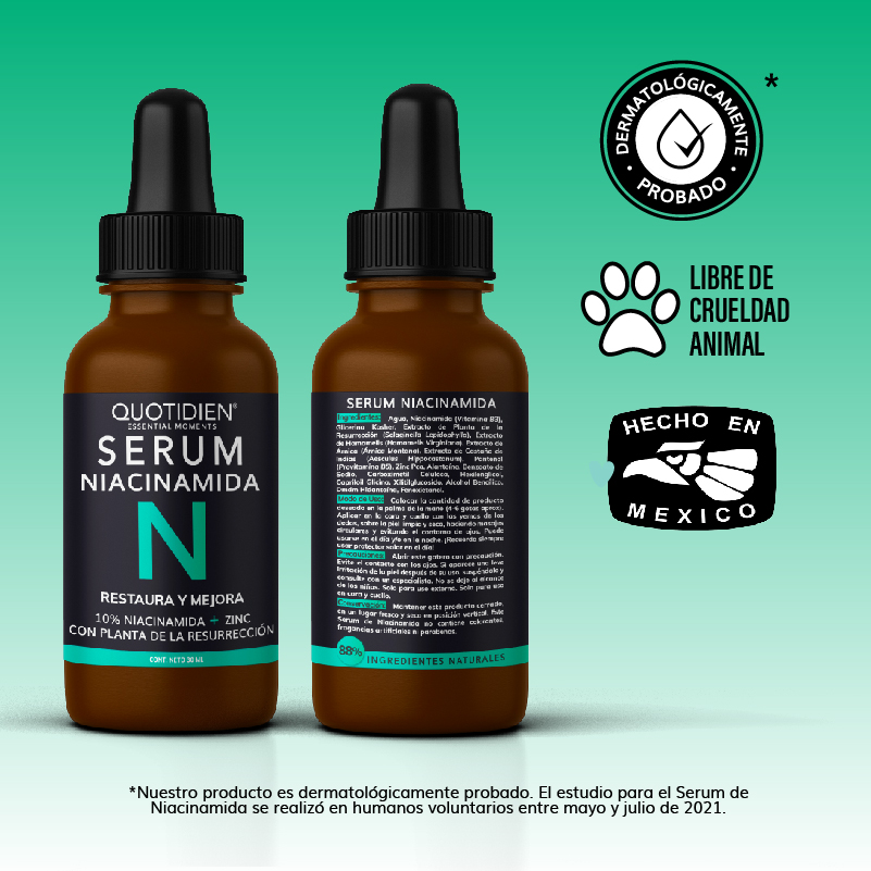 Serum Niacinamida + Zinc Skin Care Hidratante Suero Facial Quotidien 30ml