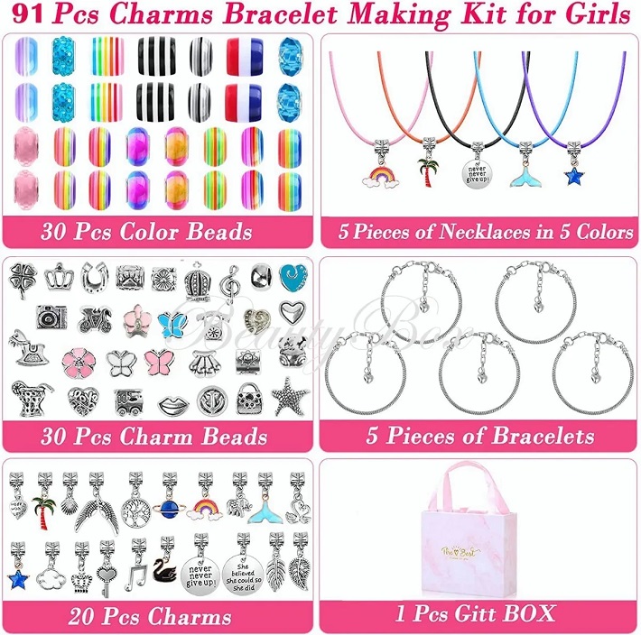 Kits Para Hacer Pulsera Niñas 91 pcs 