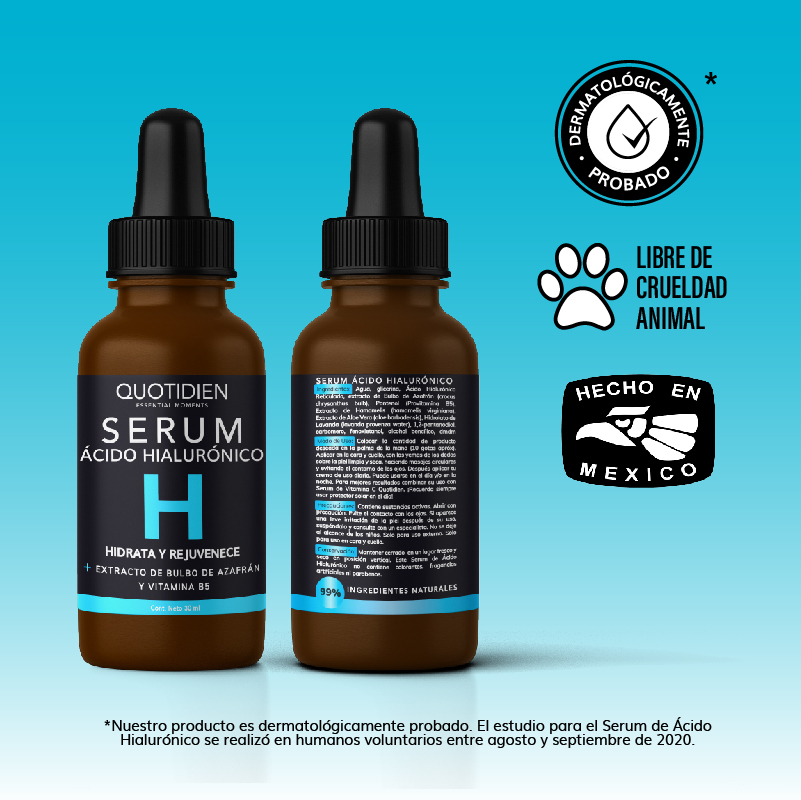 Serum Acido Hialuronico + Vitamina B5 Skin Care Hidratante Suero Facial Quotidien 30ml