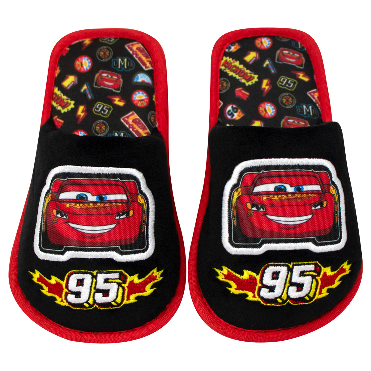 Pantufla Disney Cars Rayo McQueen Color Negro Para Niños