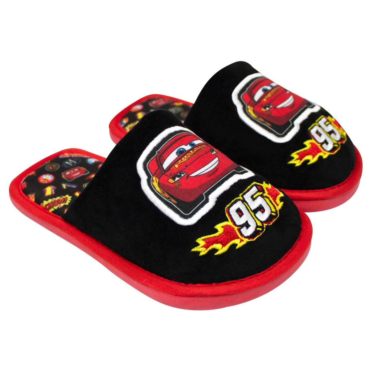 Pantufla Disney Cars Rayo McQueen Color Negro Para Niños