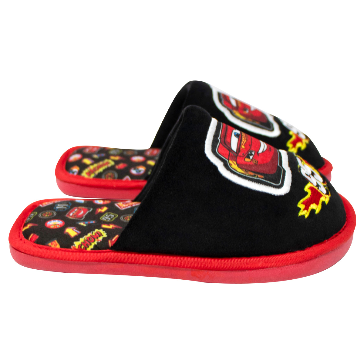 Pantufla Disney Cars Rayo McQueen Color Negro Para Niños
