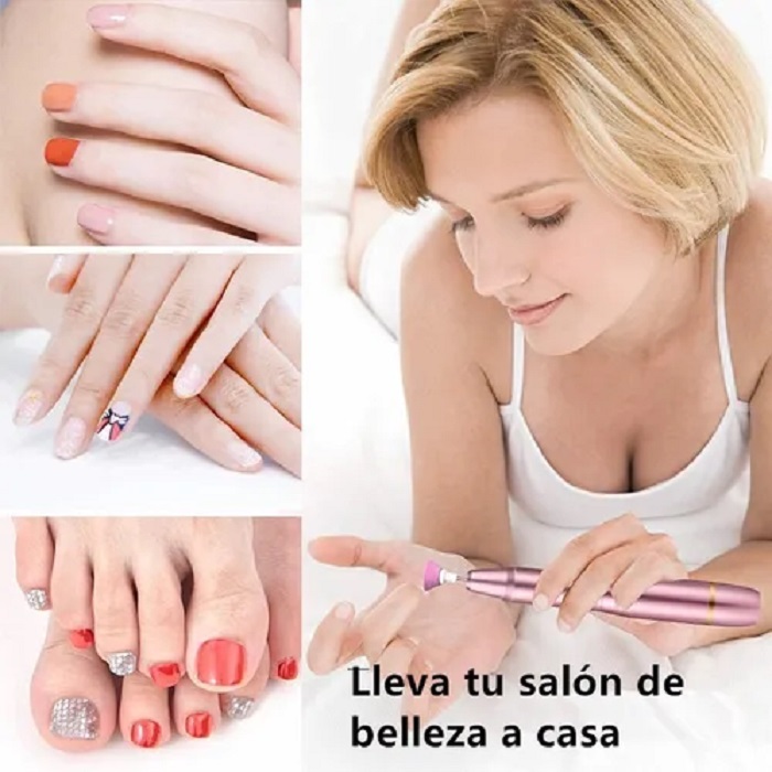 Taladro De Uñas 11 En 1 Torno Uñas Portátil Lima Eléctrica Rosa