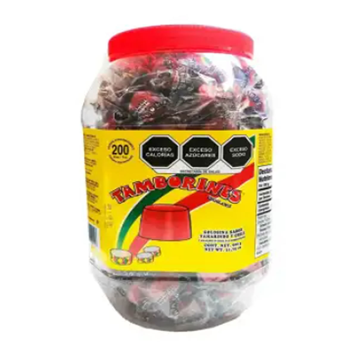 Golosina Tamborines Enchilados Vitrolero 200 pzas