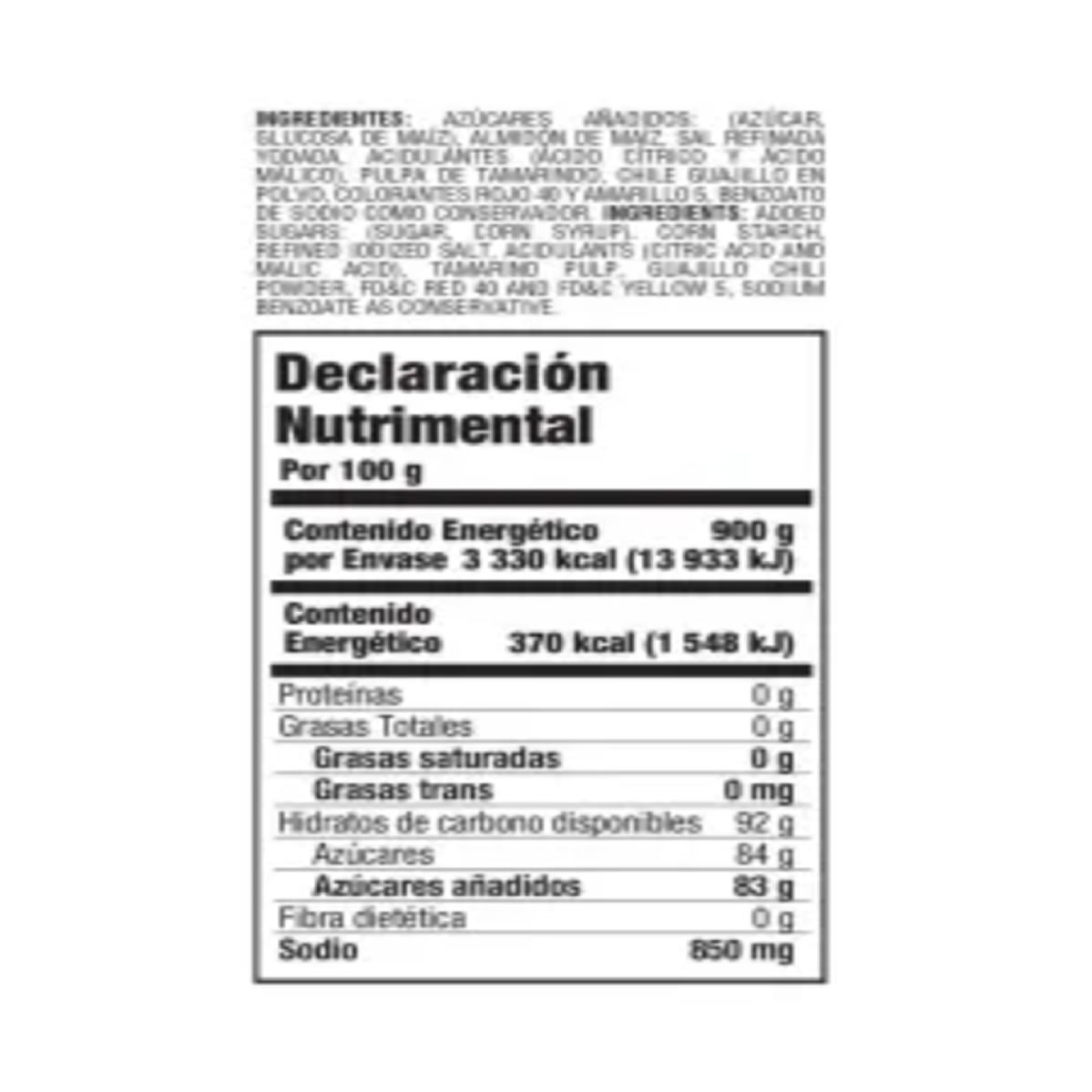 Golosina Tamborines Enchilados Vitrolero 200 pzas