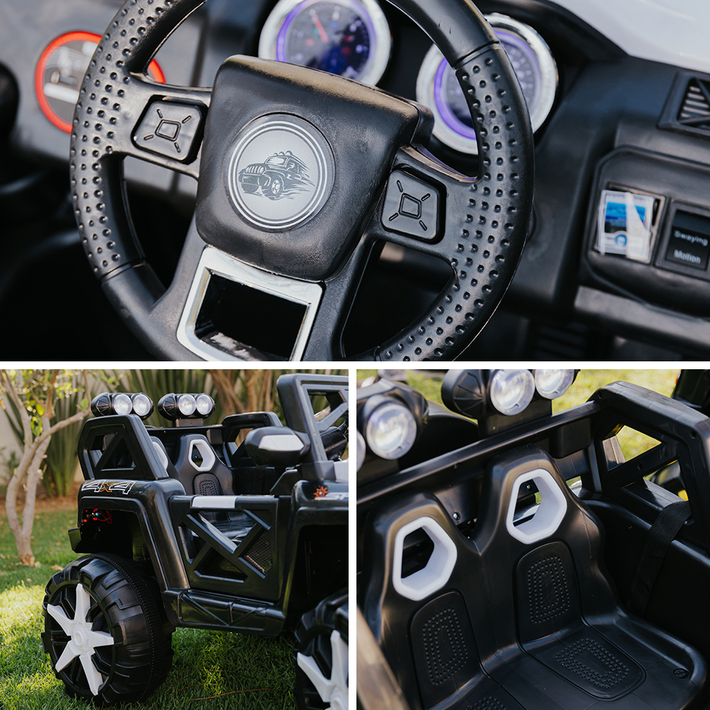 Carro Buggy eléctrico montable con control remoto Beckon Blanco