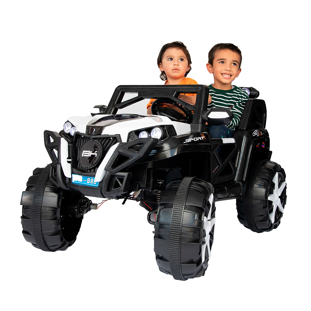 Carro Buggy eléctrico montable con control remoto Beckon Blanco