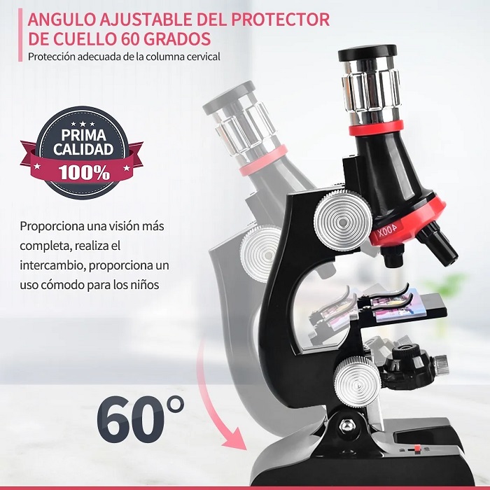 Microscopio Educativo Hd Infantil Biología 1200x Ajustable