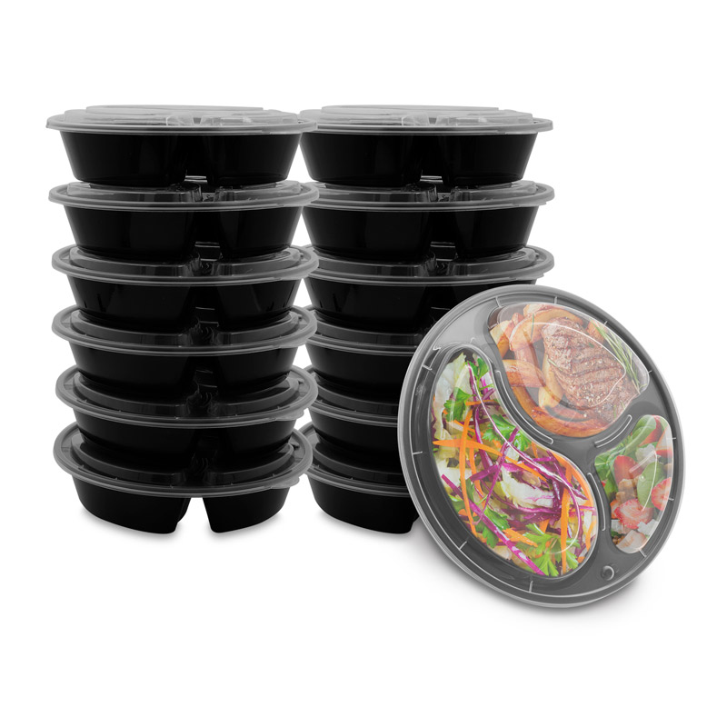 Contenedores para Alimentos 800ml Bento 3 Compartimentos 21pz Redlemon