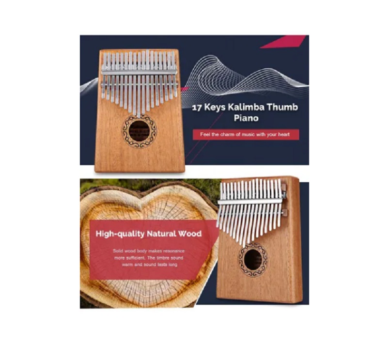 17 Teclas Kalimba Instrumento Musical de Madera