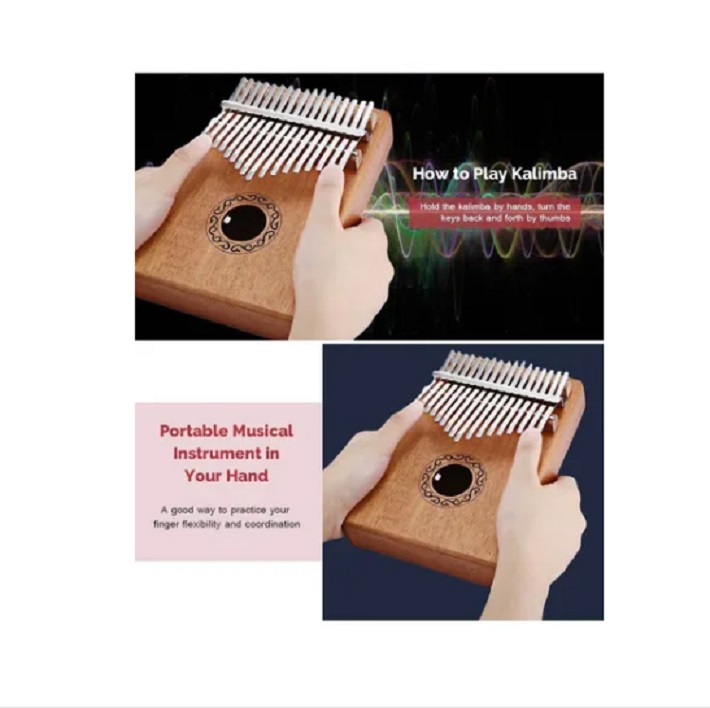 17 Teclas Kalimba Instrumento Musical de Madera