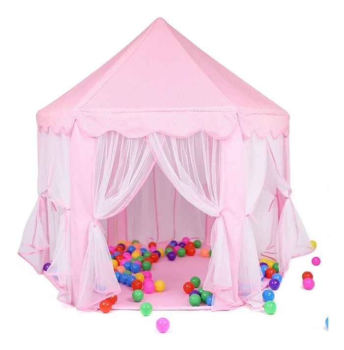 Castillo Princesa Casita De Hadas Tienda Rosa Niña 140x135cm