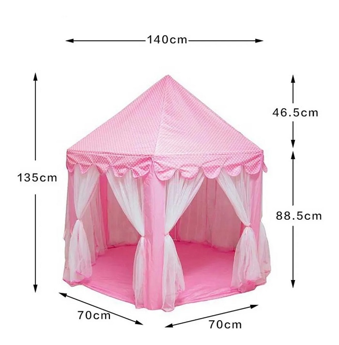Castillo Princesa Casita De Hadas Tienda Rosa Niña 140x135cm