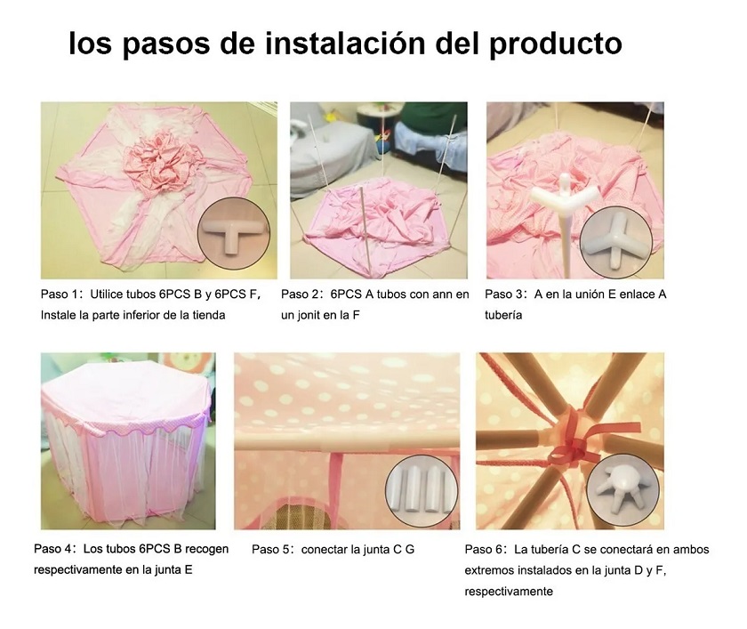 Castillo Princesa Casita De Hadas Tienda Rosa Niña 140x135cm